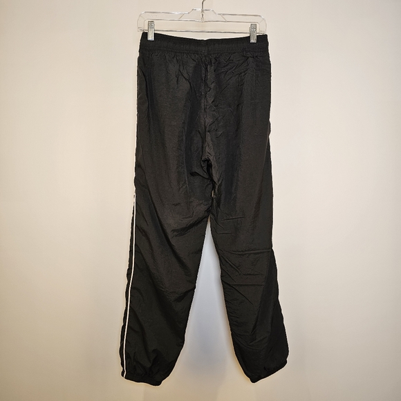 Adidas black with white stripe training joggers lined track pants in size M US - Picture 3 of 9